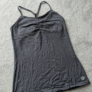 Pure Barre splits59 Y racer back tank gray large